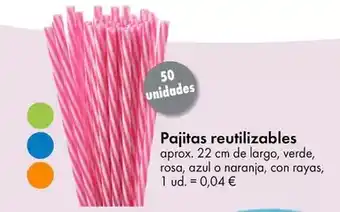 TEDi Pajitas reutilizables oferta