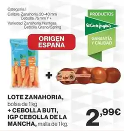 Supercor Origen - lote zanahoria + cebolla buti igp cebolla de la mancha oferta