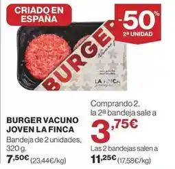 Supercor La finca - burger vacuno joven oferta