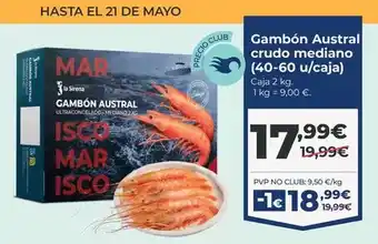 La Sirena La sirena - gambon austral crudo mediano (40-60 u/caja) oferta