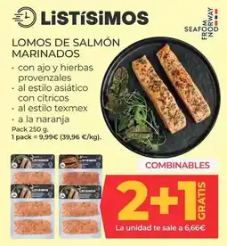 La Sirena Listísimos - lomos de salmón marinados oferta