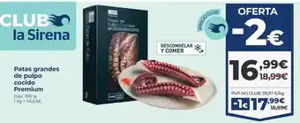La Sirena Premium - patas grandes de pulpo cocido oferta