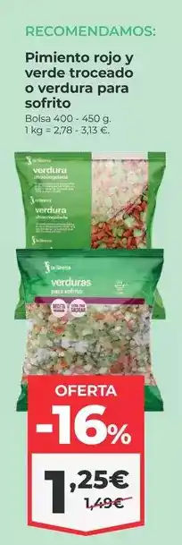 La Sirena La sirena - pimiento rojo y verde troceado o verdura para sofrito oferta