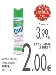 Valvi Supermercats Oust - ambientador verd esprai oferta
