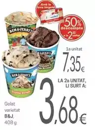 Valvi Supermercats Ben & jerry's - gelat varietat oferta