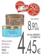 Valvi Supermercats Ogx - mascareta biotina o keratina oferta