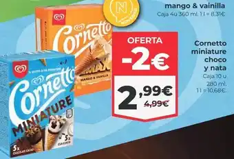 La Sirena Fa - cornetto miniature choco y nata oferta