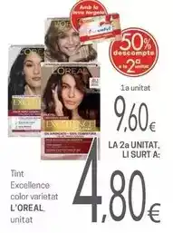Valvi Supermercats L'oréal - tint excellence color varietat oferta