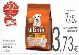 Valvi Supermercats Última - menjar gos mini affinity oferta