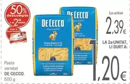 Valvi Supermercats De cecco - pasta varietat oferta
