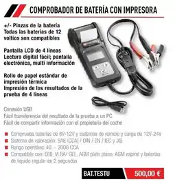 Ferri Comprobador de bateria con impresora oferta