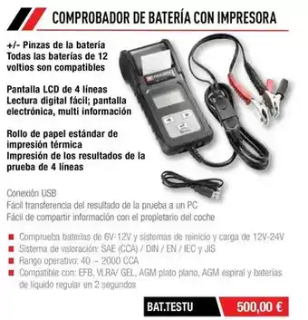 Ferri Comprobador de bateria con impresora oferta