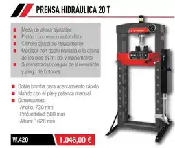 Ferri Botones - prensa hidráulica 20 t oferta