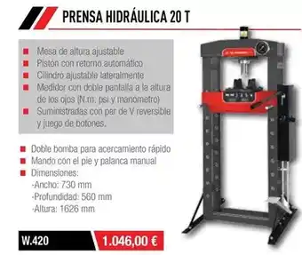 Ferri Botones - prensa hidráulica 20 t oferta