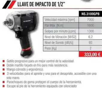 Ferri Llave de impacto de 1/2 oferta