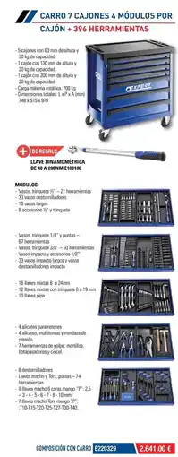 Ferri Carro 7 cajones 4 módulos por cajon oferta