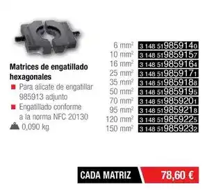 Ferri Matrices de engatillado hexagonales oferta