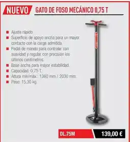 Ferri Gato de foso mecanico 0,75 t oferta