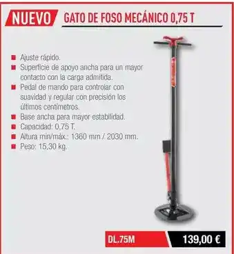 Ferri Gato de foso mecanico 0,75 t oferta