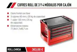 Ferri Cofres roll de 3 y 4 módulos por cajón oferta