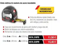 Ferri Cam - cinta métrica bi-materia de acero inoxidable oferta