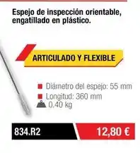 Ferri Espejo de inspección orientable, engatillado en plástico oferta