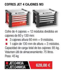 Ferri Jet - cofre de 4 cajones m 12 modulos divididos en cajones de 60 y 130 mm oferta