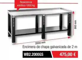 Ferri Encimera de chapa galvanizada de 2 m oferta