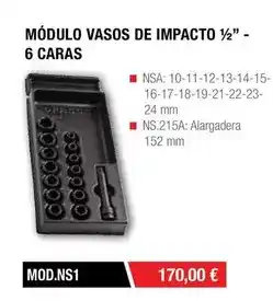 Ferri Impacto - modulo vasos de 1/2 - 6 caras oferta
