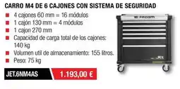 Ferri Sistema - carro m4 de 6 cajones con de seguridad oferta