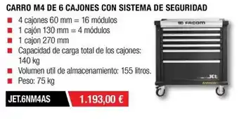 Ferri Sistema - carro m4 de 6 cajones con de seguridad oferta