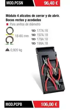 Ferri Modulo 4 alicates de cerrar y de abrir. bocas rectas y acodadas oferta