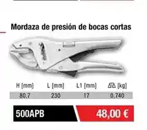 Ferri Mordaza de presion de bocas cortas oferta