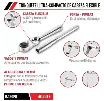 Ferri Trinquete ultra-compactto de cabeza flexible oferta