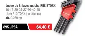 Ferri Juego de 8 llaves macho oferta