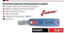 Ferri Mango - herramienta quitavinapas de hoja giratoria en gancho oferta