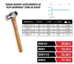 Ferri Mango - mango hickory acoplamiento de alta seguridad oferta