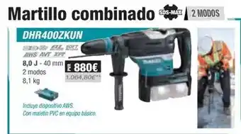 Ferri Makita - martillo combinado dhr400zkun oferta