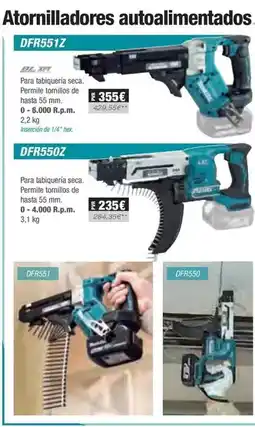 Ferri Makita - atornilladores autoalimentados oferta