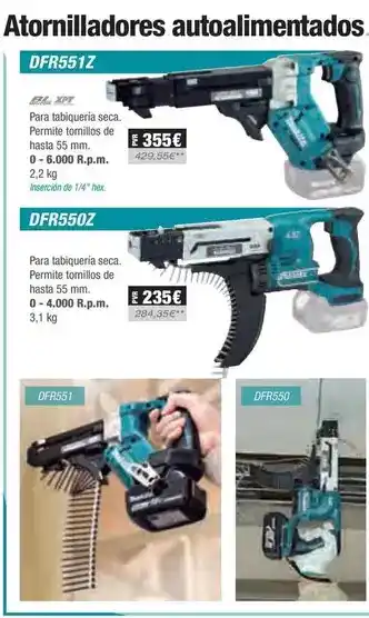 Ferri Makita - atornilladores autoalimentados oferta