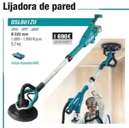 Ferri Makita - lijadora de pared/ dsl801zu oferta