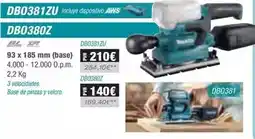 Ferri Makita - lijadoras orbitales/ db0381zu/ db0380z oferta
