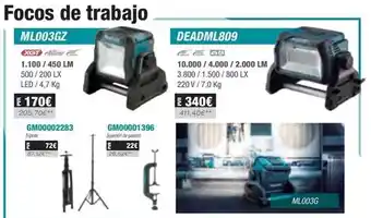 Ferri Makita - focos de trabajo oferta