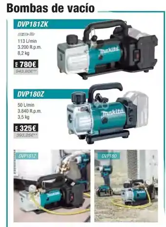 Ferri Makita - bombas de vacio dvp1812k oferta