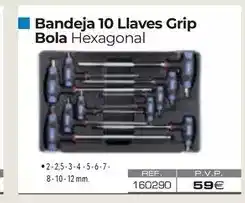 Ferri Bandeja 10 llaves grip bola oferta