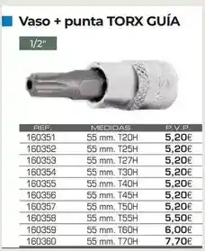 Ferri Vaso + punta torx guía oferta