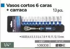 Ferri Vasos cortos 6 caras + carraca oferta