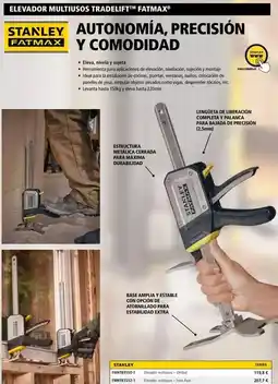 Ferri Stanley - elevador multiusos tradelift fatmax oferta