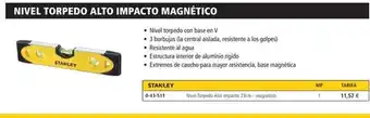 Ferri Stanley - nivel torpedo alto impacto magnetico oferta