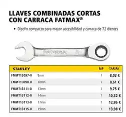 Ferri Llaves combinadas cortas con carraca oferta